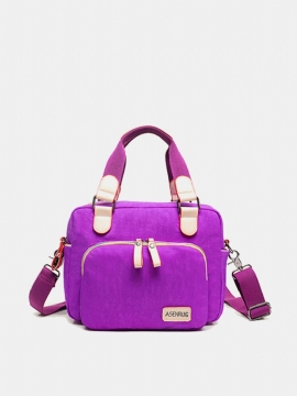 Casual Nylon Vanntett Tote Håndveske Mønster Utskrift Skulderveske Crossbody Vesker For Kvinner