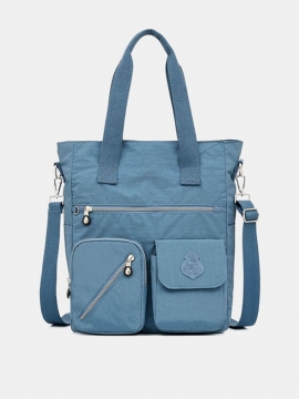 Dame Solid Nylon Vanntett Crossbody Bag Med Stor Kapasitet