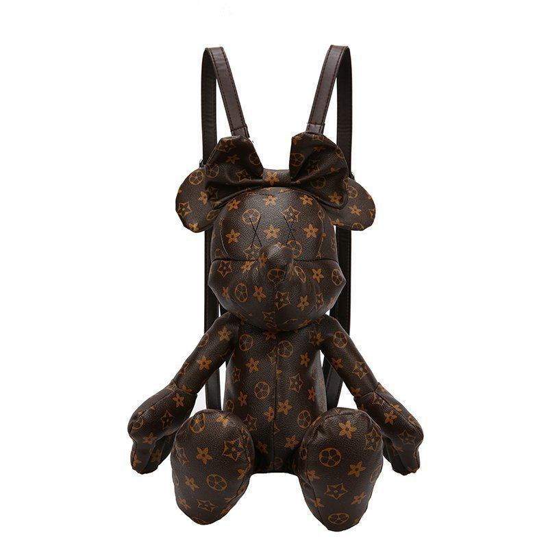 Dark Minnie Mickey Crossbody Skulderveske Trendy Ryggsekk Tegneserie Søt Dyremodell Barneveske