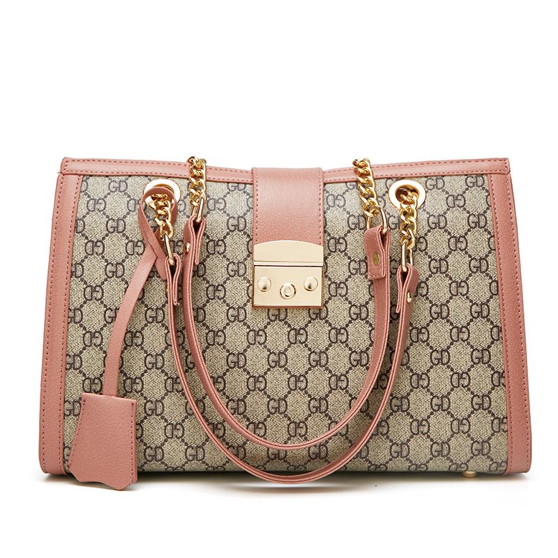 Den Nye Lingge Tote Stor Bag Europeisk Og Amerikansk Mote All-match Skulderveske Messenger Chain Kvinnelig Bag