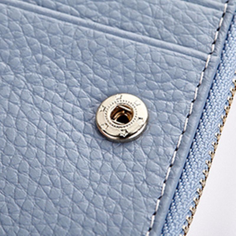 Ekte Skinnkvast Stilig Kort Lommebok Kortholder Candy Color Purse
