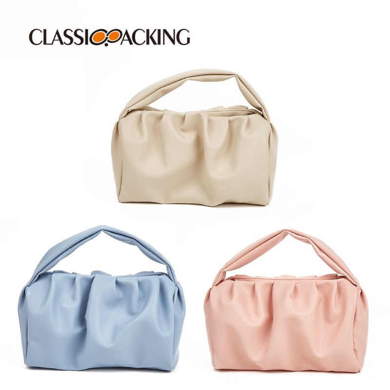 Enkel Cloud Bag Ins Tekstur Ensfarge Dame Handbag Trend All-match Hand Bag Kosmetisk Veske