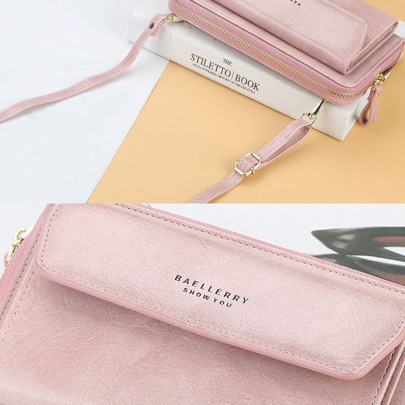 Kvinner Casual 4-kortspor Telefonveske Crossbody-veske