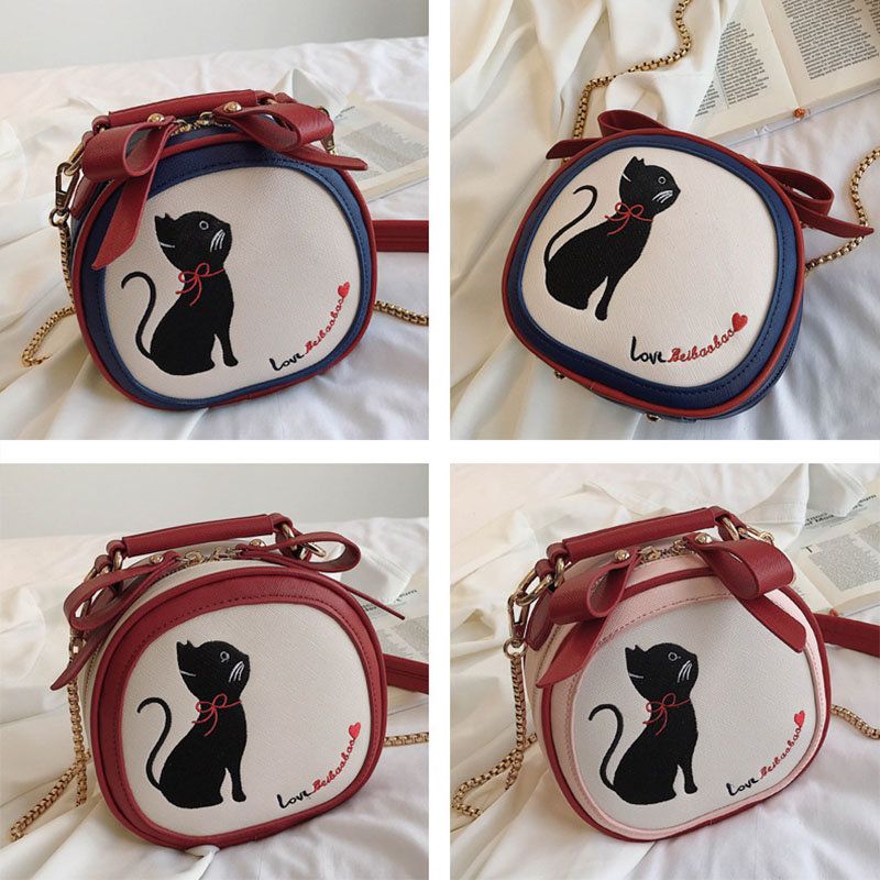 Kvinner Crossbody Bag Cat Pattern Håndveske