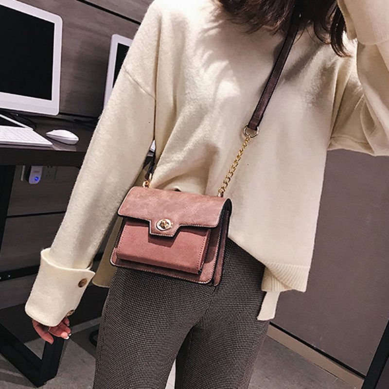 Kvinner I Kunstskinndeksel Skulderveske Crossbody-veske