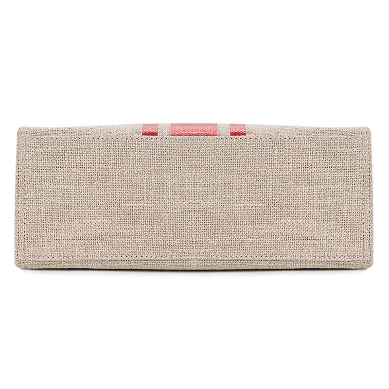 Kvinner Lerretssøm Farge Tote Bag Håndveske Crossbody Bag