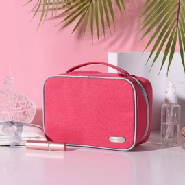 Kvinner Nylon Vanntett Kosmetikkveske Travel Solid Wash Bag Stor Kapasitet Oppbevaringspose