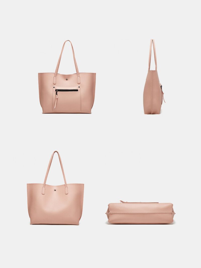 Kvinner Solid Handbag Tote Med Stor Kapasitet