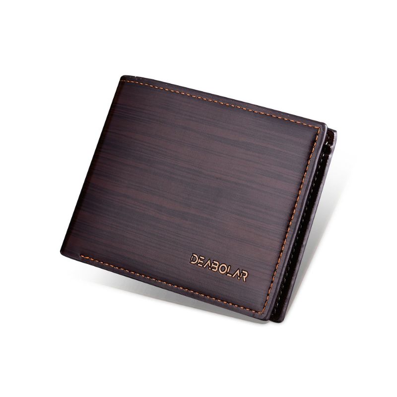 Men's Simple Short Wallet Klassisk Firkantet Multiple Card Slots Business