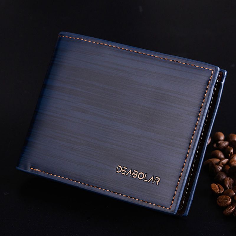 Men's Simple Short Wallet Klassisk Firkantet Multiple Card Slots Business