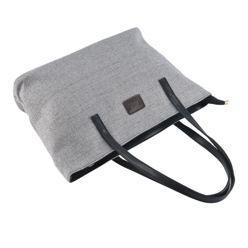 Mote Dame Lerret Tote Bag Skulder Håndveske Stor Shopper Bag