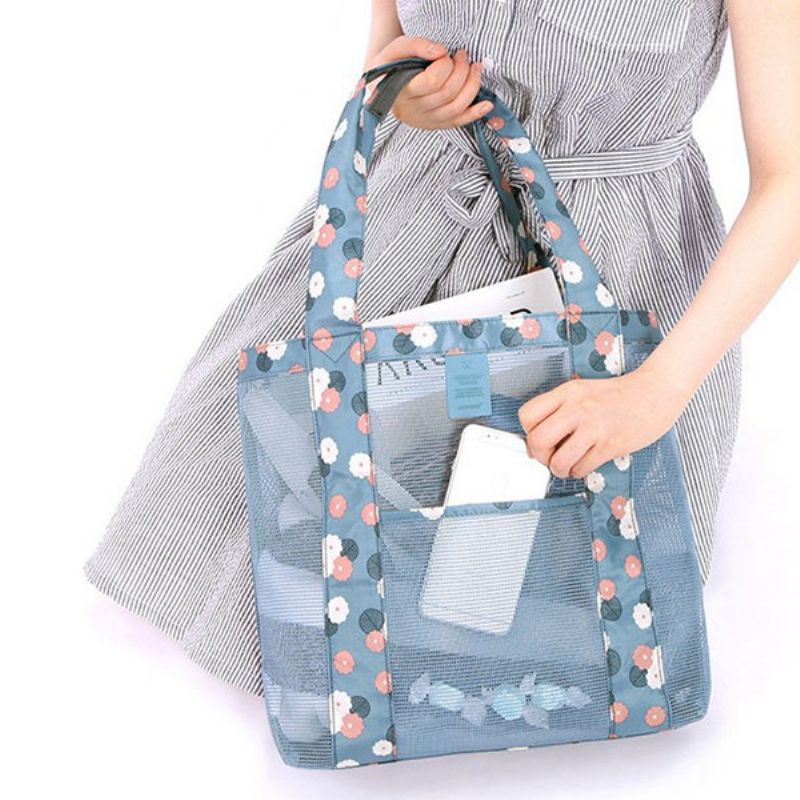 Nylon Uformell Lett Håndveske Oppbevaringsveske Sport Picnic Bag Skuldervesker