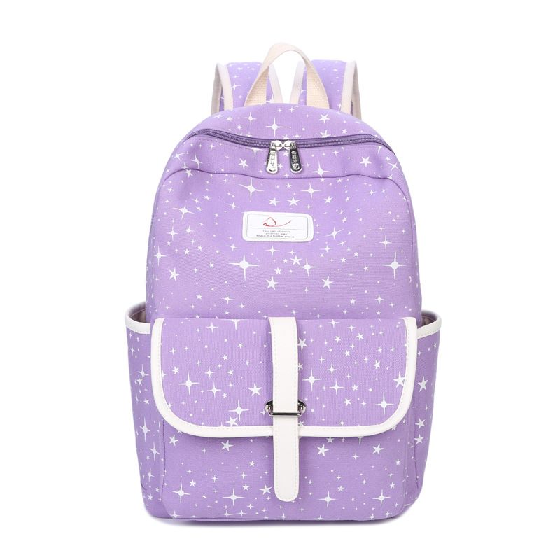 Ryggsekk Middle School Student Casual Print College Wind Travel Bag