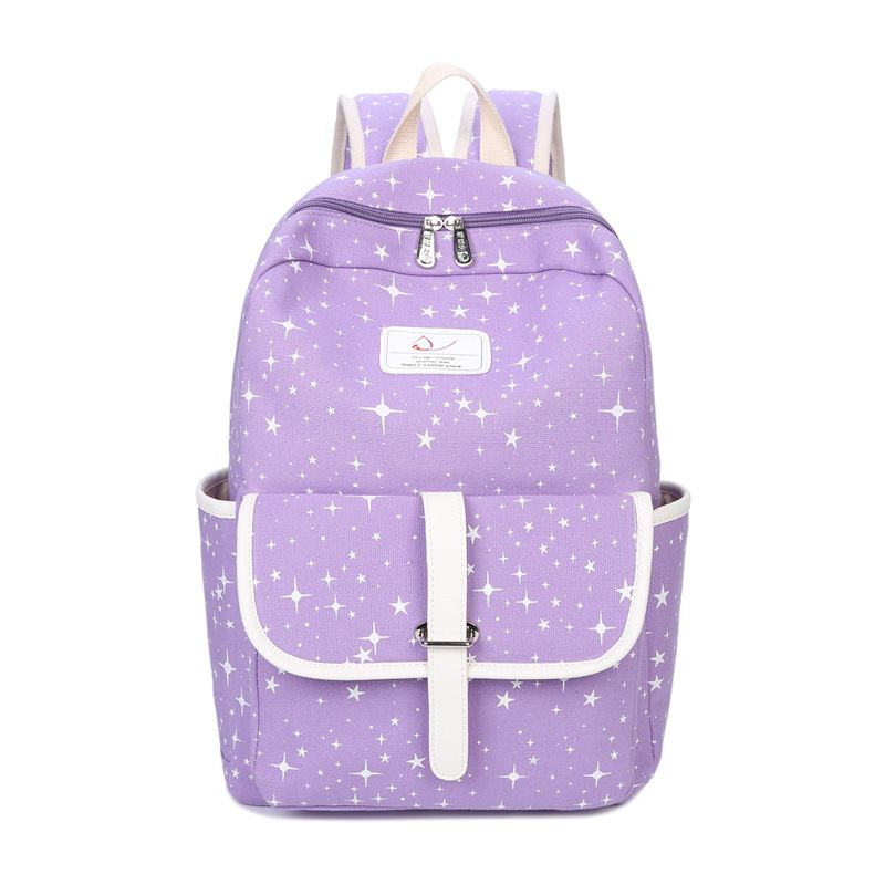Ryggsekk Middle School Student Casual Print College Wind Travel Bag