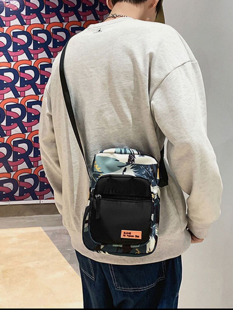 Uniseksuell Nylonstoff Uformell Lett Telefonveske Bærbar Vanntett Crossbody-veske