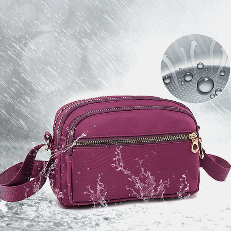 Vanntett 4-lags Crossbody-veske For Kvinner