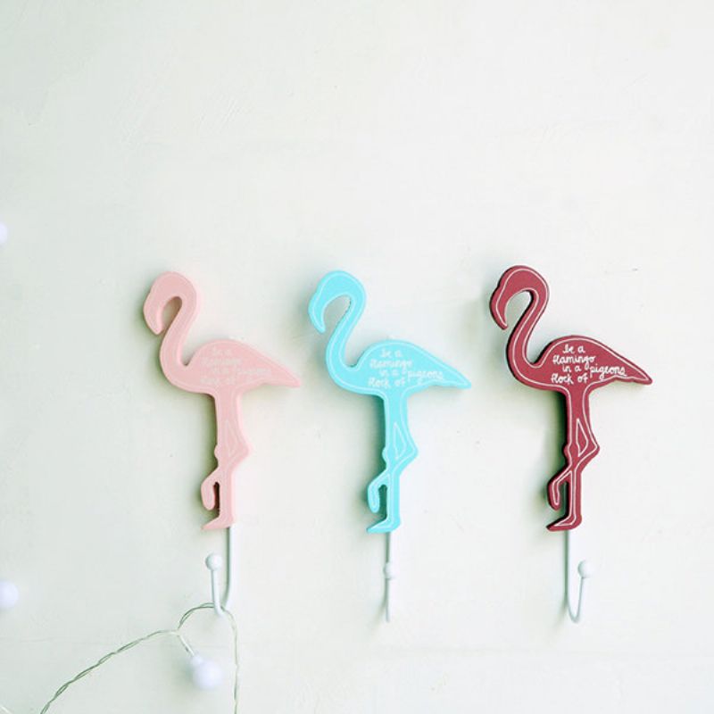 3 Stk Flamingoer Kleskroker Trehåndverk Kreativt Hjem Stuedekorasjoner Veggkunst