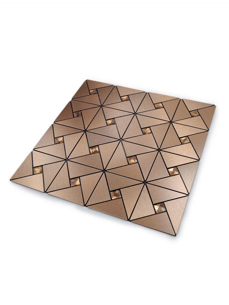 30x30cm Aluminium Fliser Selvklebende Tapet Kjøkken Backsplash Klistremerke Dekor
