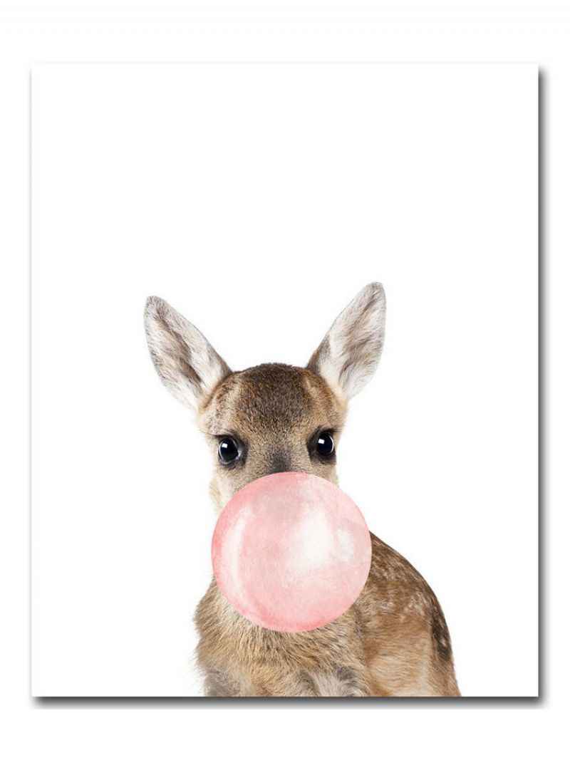 Aussie Stil Morsom Koalabjørn Sebra Lerretsplakat Barnehageveggkunsttrykk Babyromsdekorasjon