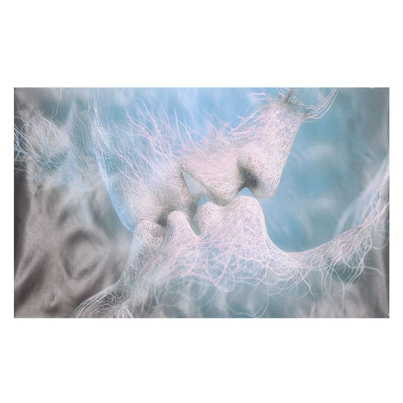 Blue Love Kiss Abstrakt Kunst Lerretsmaleri Veggkunst Bildetrykk Home Decor