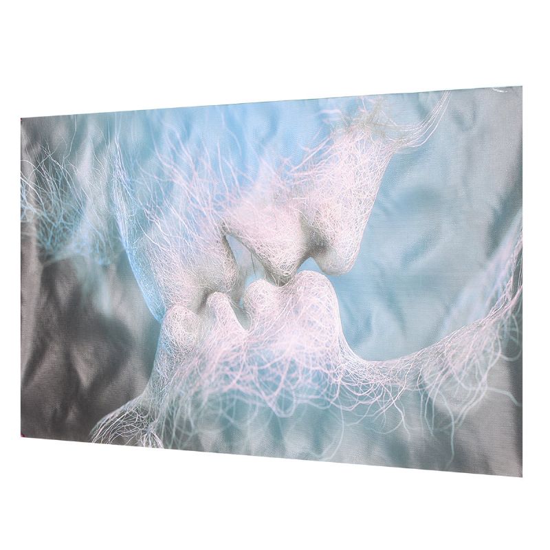 Blue Love Kiss Abstrakt Kunst Lerretsmaleri Veggkunst Bildetrykk Home Decor