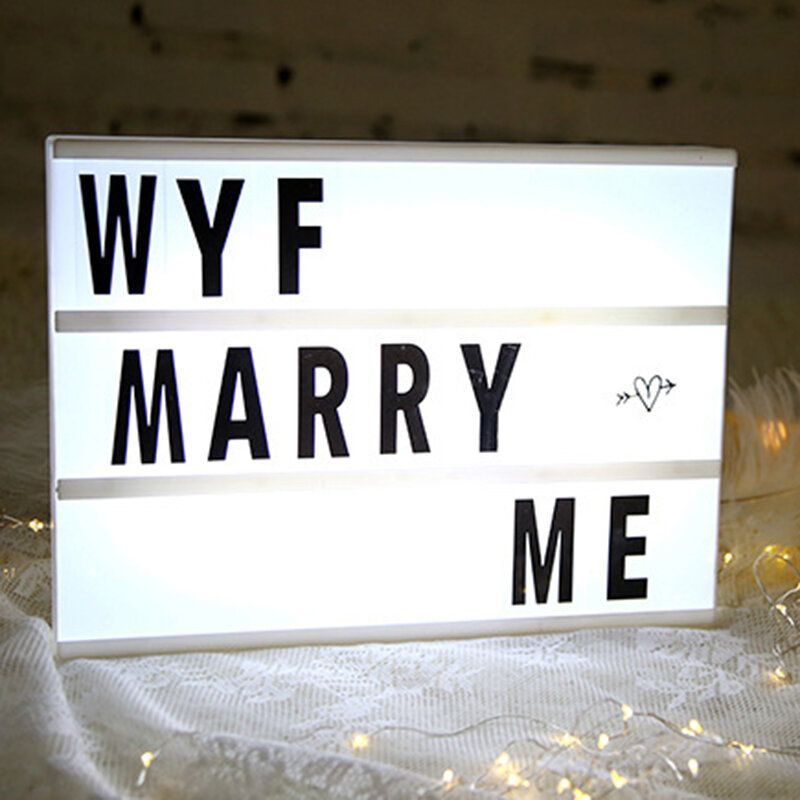 Led Letter Light Box Cinema Message Box Home Decoration Festival Supply Foto Rekvisitter Ornamenter