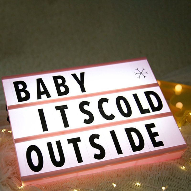 Led Letter Light Box Cinema Message Box Home Decoration Festival Supply Foto Rekvisitter Ornamenter