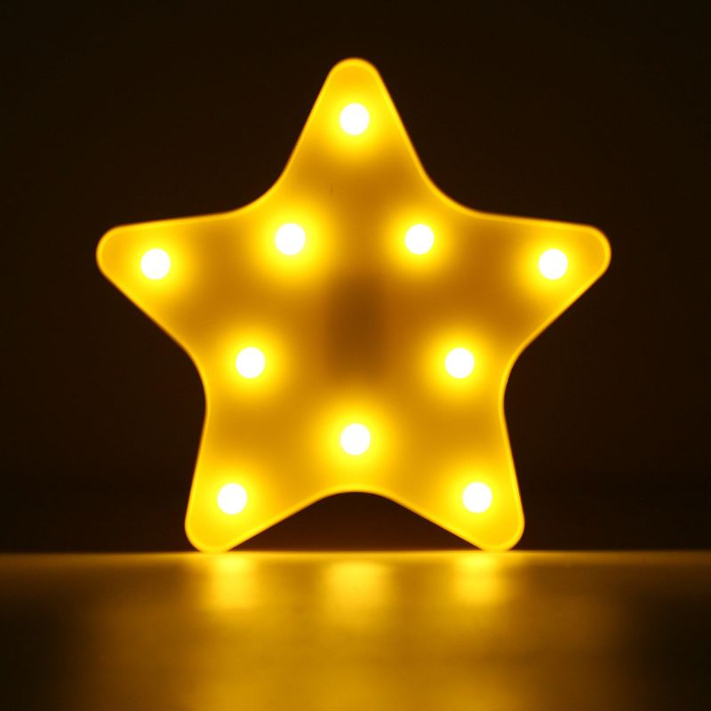 Søt Stjerne Led Nattlys Vegg Batteri Lampe Baby Barn Soverom Home Decor