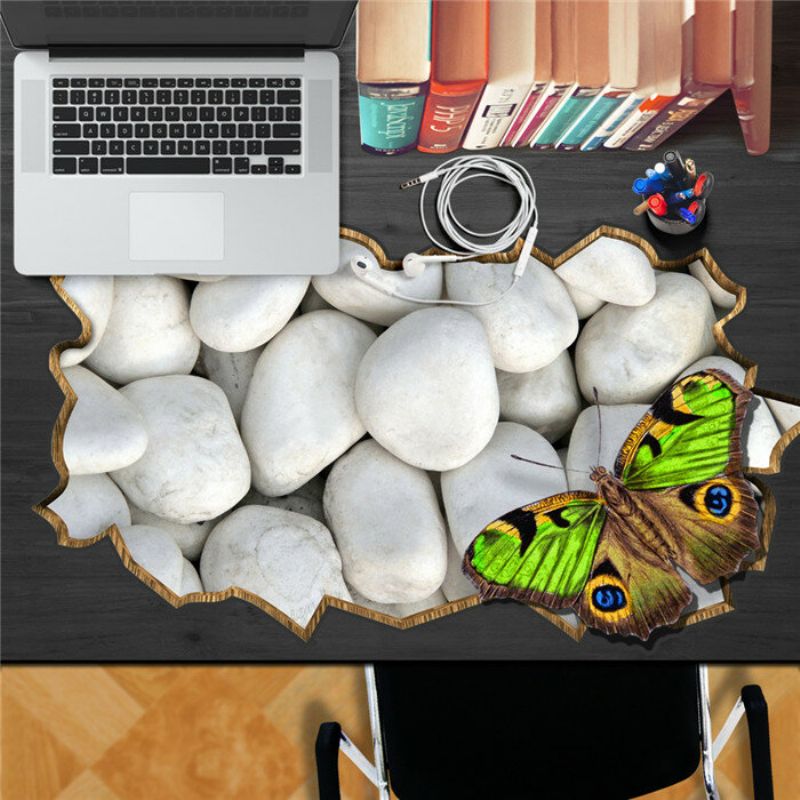 Stone Butterfly Pag Sticker 3d Skrivebordsklistremerke Veggdekor Hjem Vegg Skrivebord Bord Dekor Gave