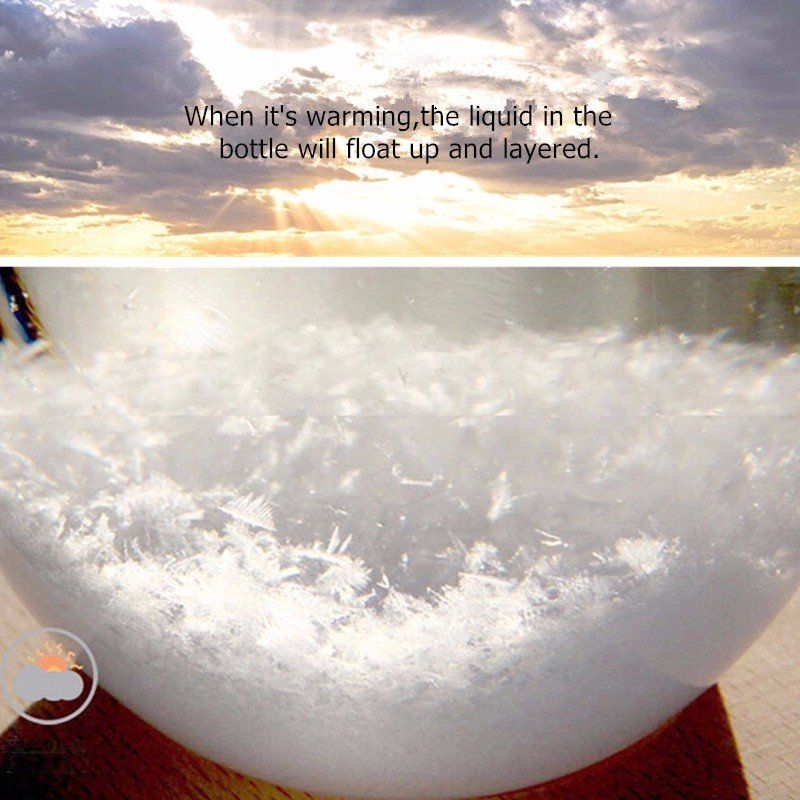Værmelding Krystalldråper Vannform Stormglass Home Decor Julegave