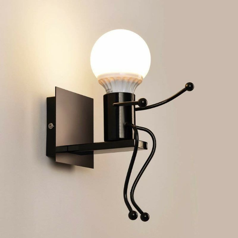 Vintage Industriell Splink Vegglampe Lys Robot Med E27 Lampeholder Hjem Barer Restauranter