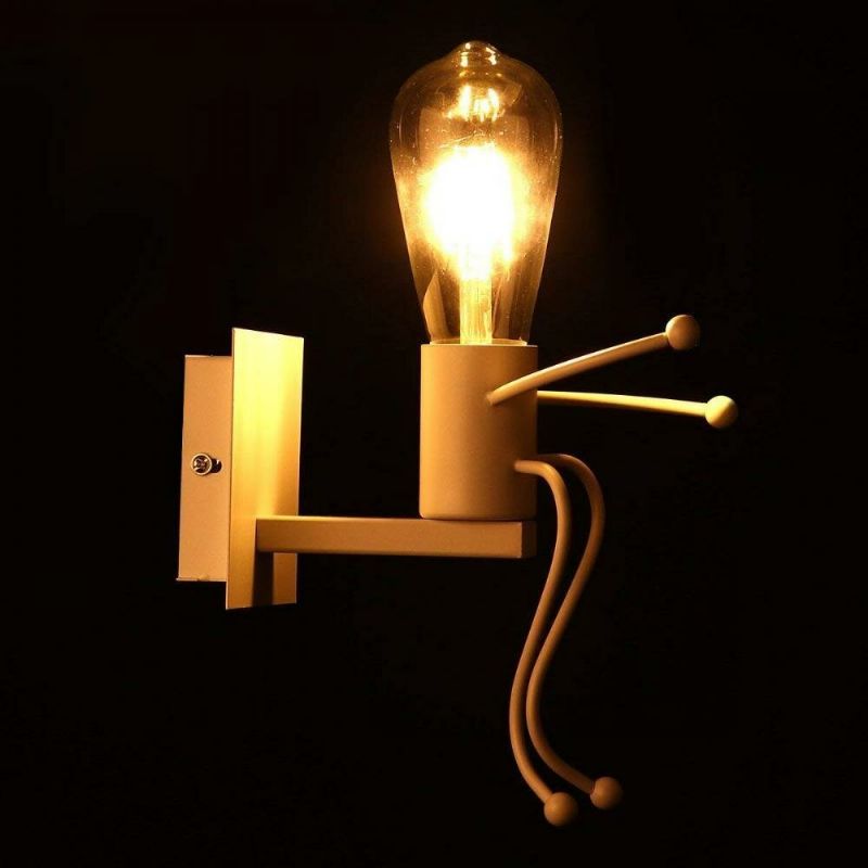 Vintage Industriell Splink Vegglampe Lys Robot Med E27 Lampeholder Hjem Barer Restauranter