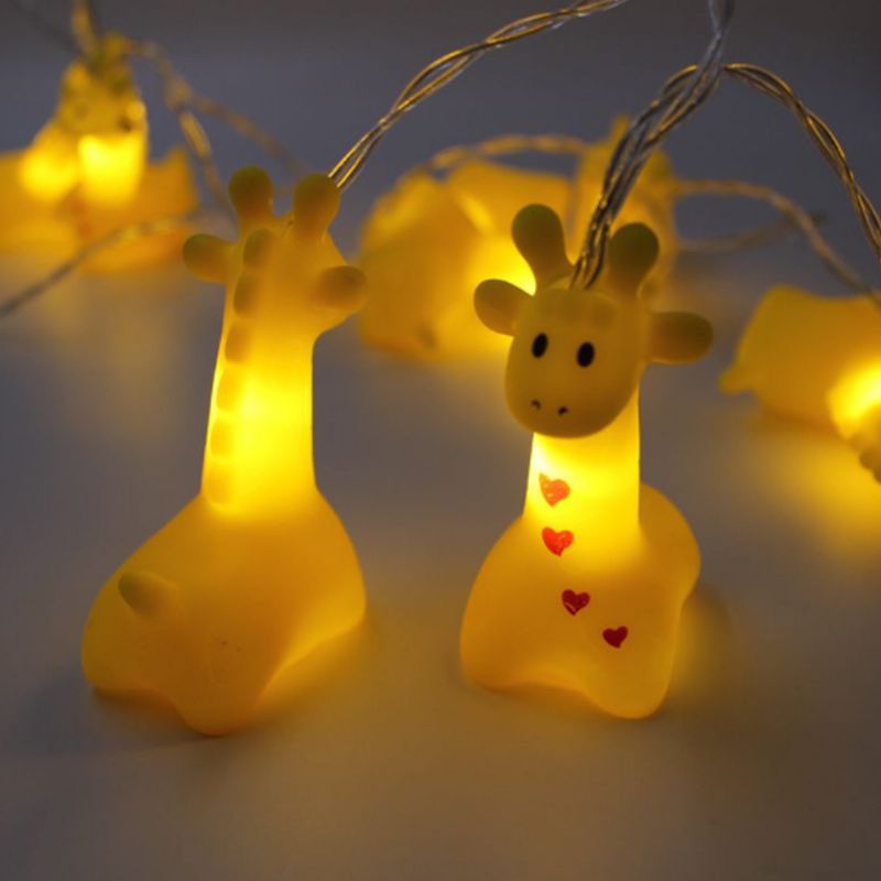 Ny Stil 1.5 M 10 Lysdioder Sharks Unicorn Dinosaur Led Dekorative Strenglys For Barnerom Nydelig Vinyl Dyremønster Led-lyskjeder Batteridrevet Julelys